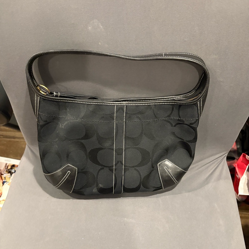Coach Black signature print Bag Final price drop